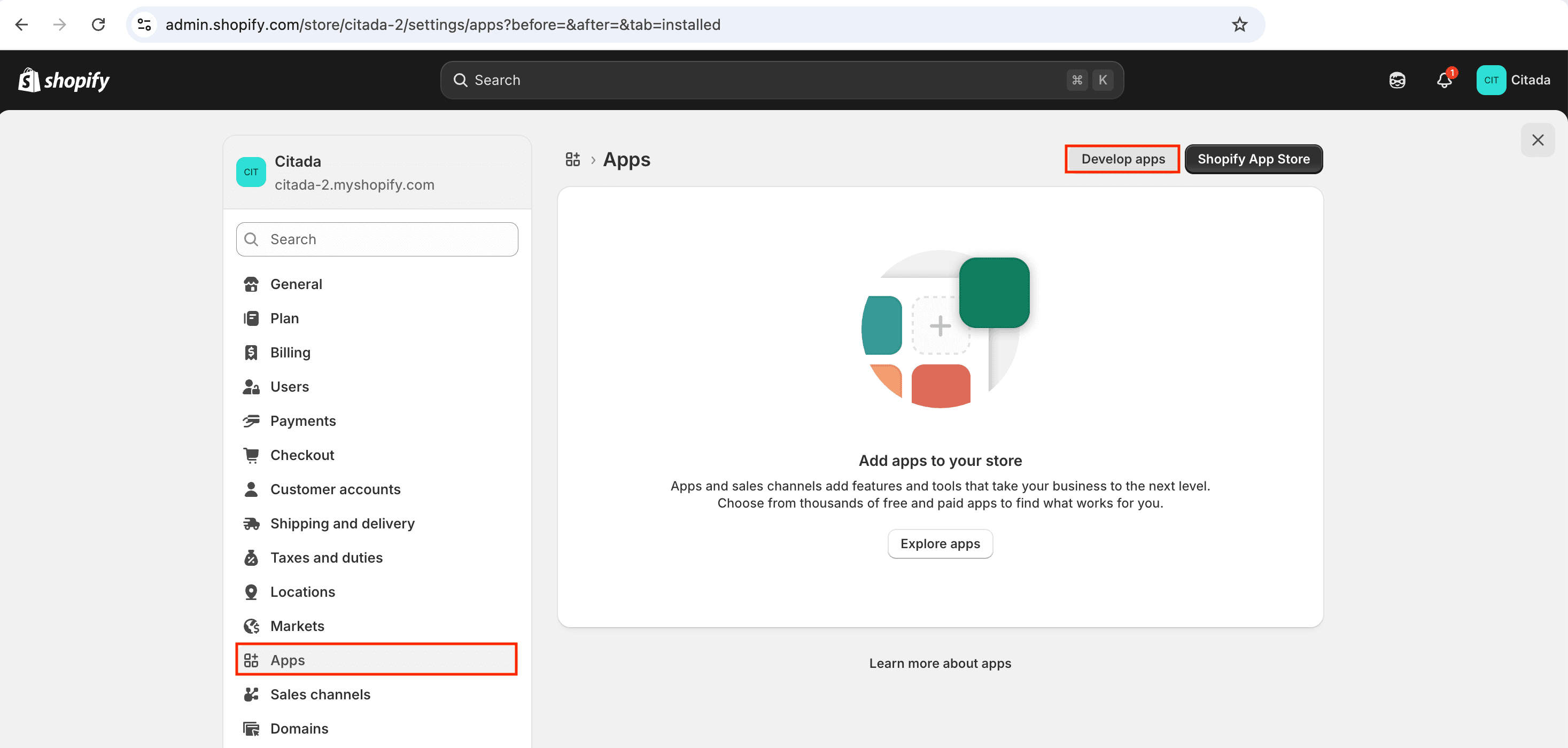 Settings → Apps