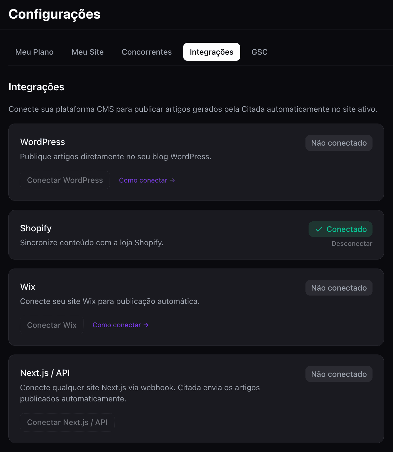 Shopify conectado