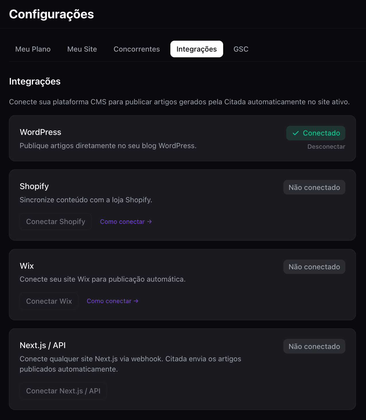 WordPress conectado